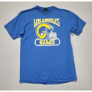 Los Angeles RAMS Graphic Tee Shirt Adult XL (RUNS SMALL)Badger Tag Single Stitch